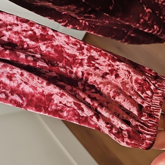 Belle BOHO, Kim Gravel Crushed Velvet Tiered Long Sleeve Dress. Meduim P SIZE PM - Picture 4 of 14